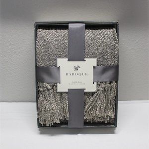 Northpoint Baroque beige wave chenille‎ throw 50 x 60